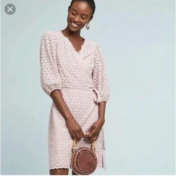 VELVET by GRAHAM & SPENCER white eyelet Marina wrap dress - Picture 9 of 9